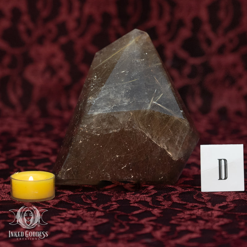 Load image into Gallery viewer, Rutilated Smoky Quartz Geometric Freeform for Higher Self Support
