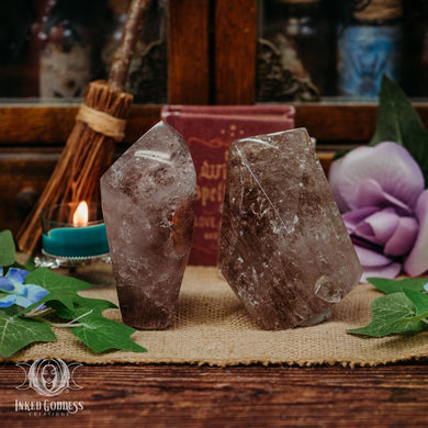 Smoky Amethyst Geometric Freeform for Amplifying Energy