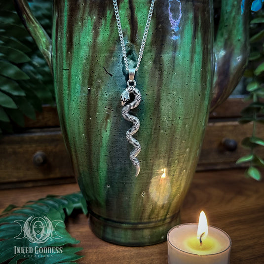 Snake Tibetan Necklace for Sexy, Mystical Energy