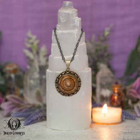 Spiral Shell Tibetan Necklace for Oneness with the Universe