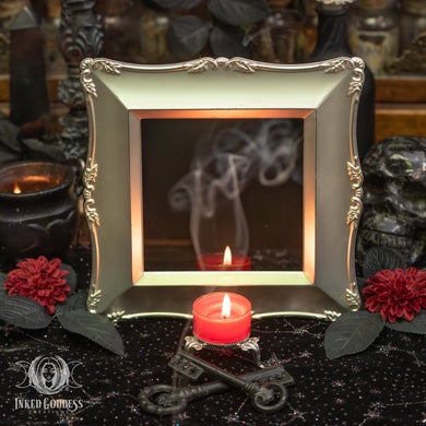 Square Silver Scrying Mirror - OOAK