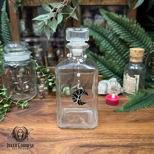 Square Vintage Moon Water Bottle for Protective Moon Magick