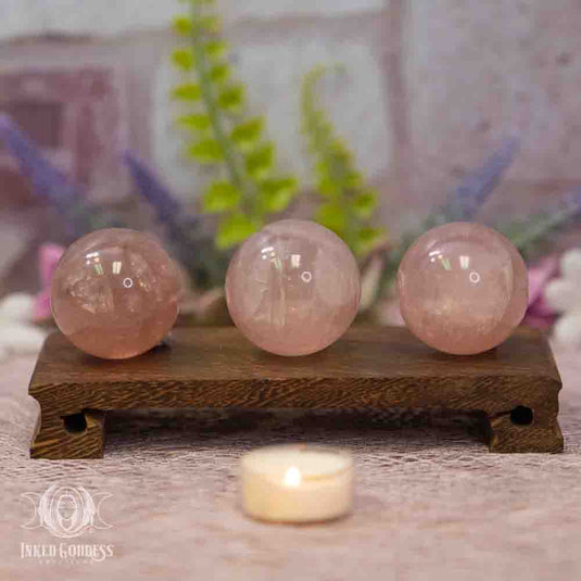 Star Rose Quartz Sphere for Cosmic Love