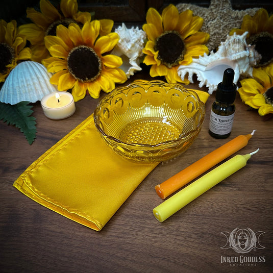 Summer Solstice Vintage Carromancy Set for Wax Scrying Divination