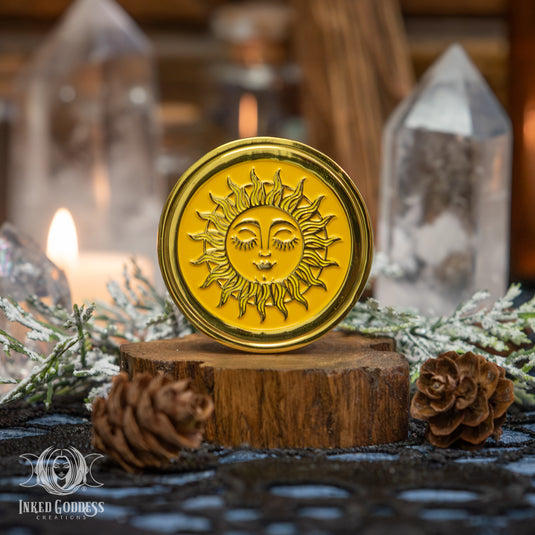 Sun & Moon Gold Coin for Cosmic Creative Energy