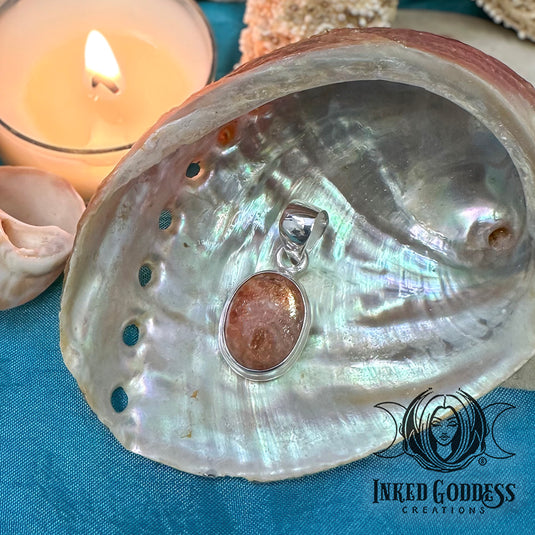 Sunstone Sterling Silver Pendant for Passion & Divine Masculine Energy