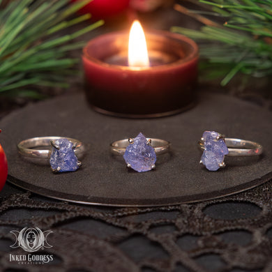 Tanzanite Raw Sterling Silver Ring for Realizing Your Full Potential