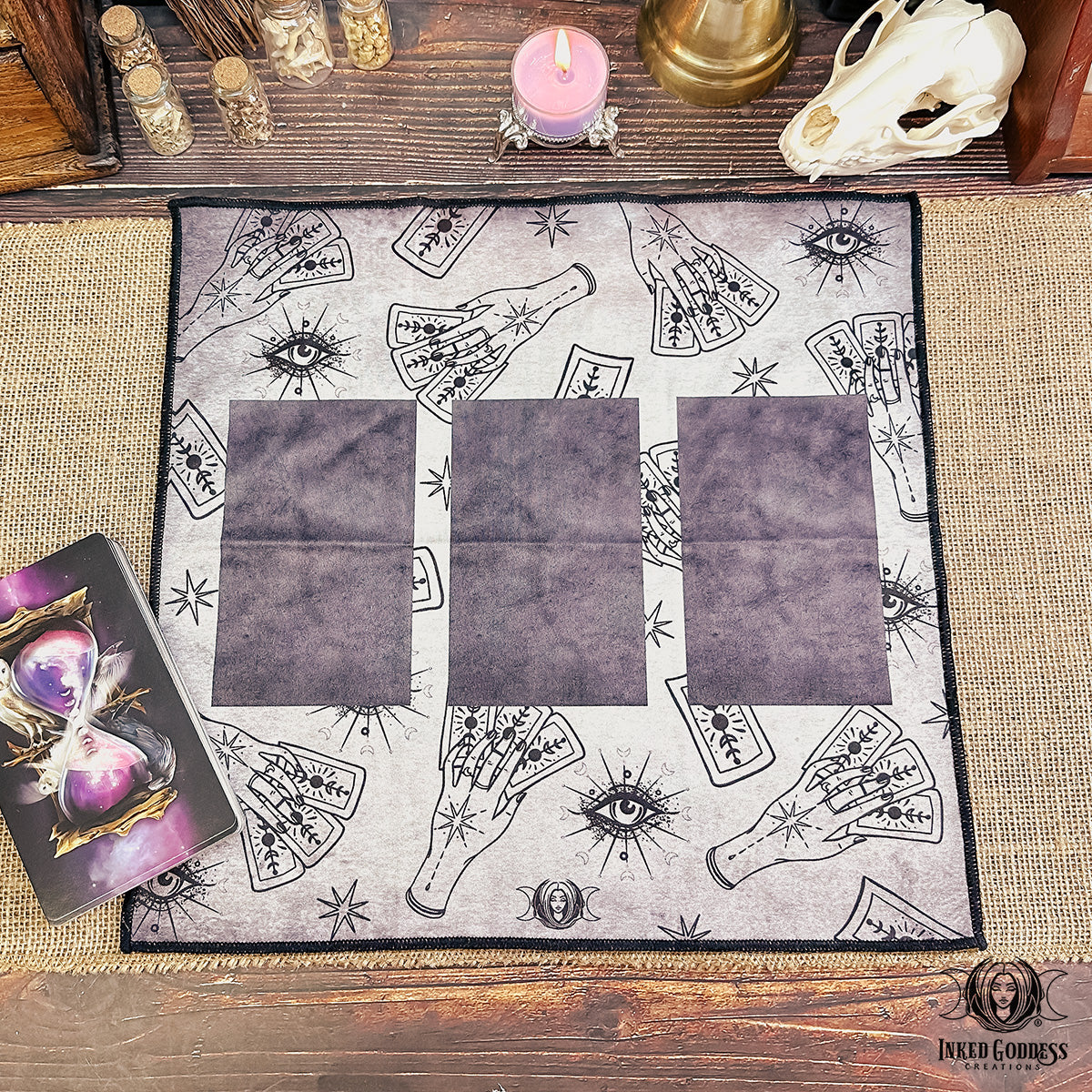 ThreeCard Spread Altar Cloth for Easy Card Readings