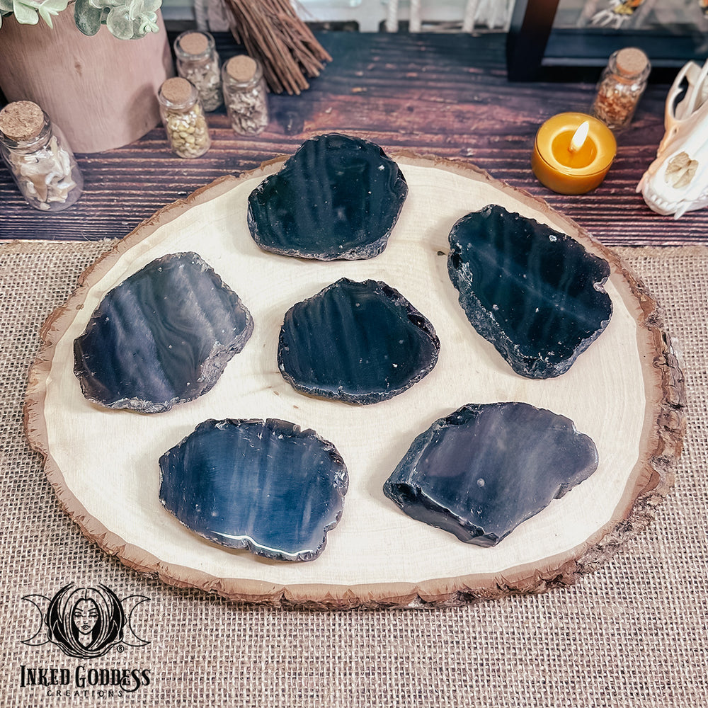 Tektite Carved Scrying Plate for Aligned Divination