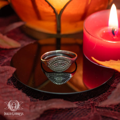 Third Eye Sterling Silver Ring for Intuition