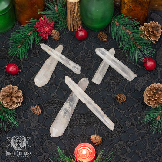 Tibetan Lemurian Singing Quartz Pair - Matched for Sound