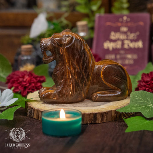 Tiger's Eye Lion for Fiery Self-Confidence