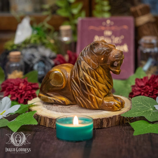 Tiger's Eye Lion for Fiery Self-Confidence