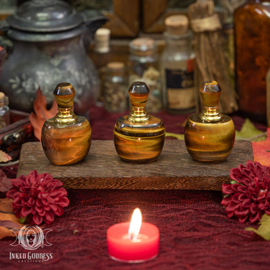 Tiger's Eye Perfume Bottle for Self-Confidence