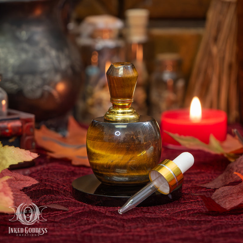 Load image into Gallery viewer, Tiger&#39;s Eye Perfume Bottle for Self-Confidence
