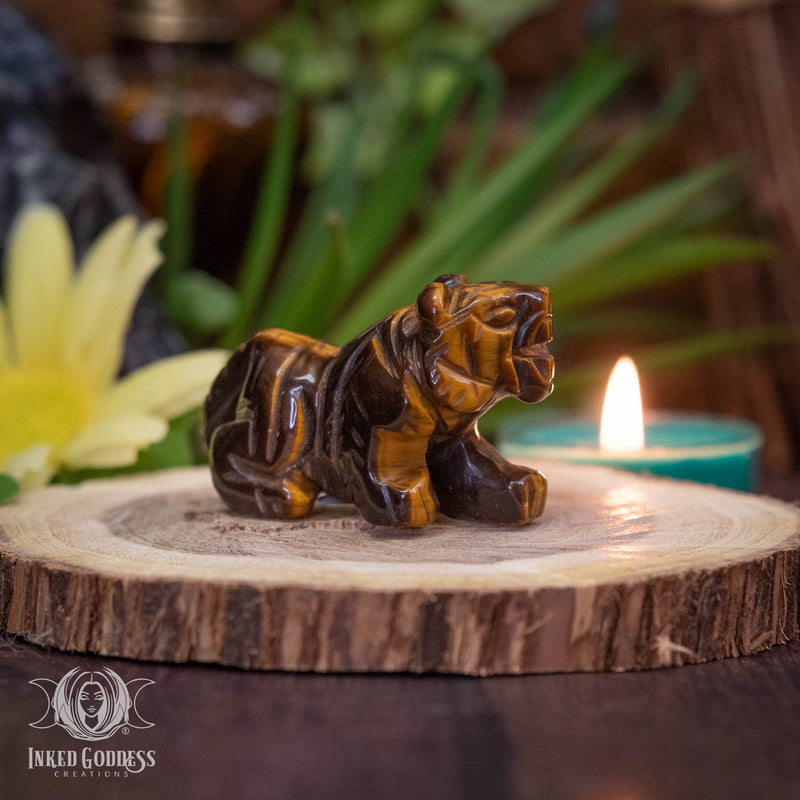Load image into Gallery viewer, Tiger&#39;s Eye Tiger for Independence
