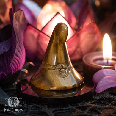 Tiger's Eye Witch Hat for Protection