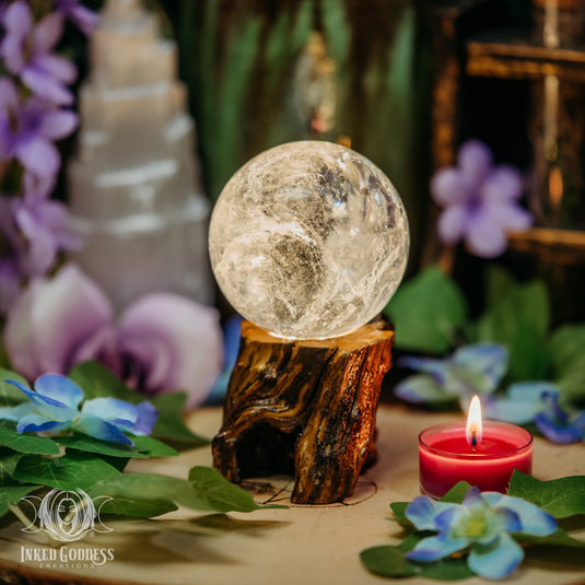 Tree Stump Sphere Light for Grounding Earth Energy