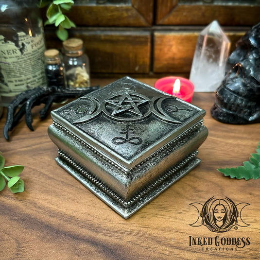 Triple Moon Trinket & Jewelry Pot for Protecting Precious Items