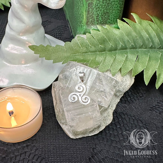 Triskele Sterling Silver Pendant for Magickal Progress