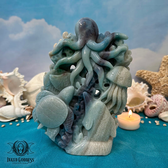 Trolleite Sea Life Scene for Exploring Spiritual Depths