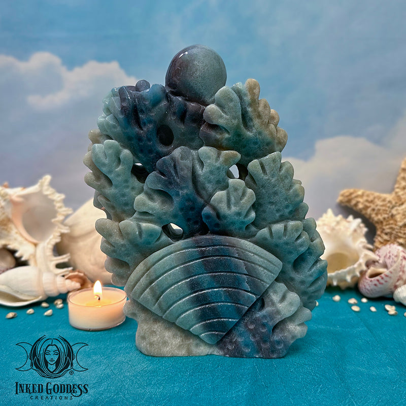 Load image into Gallery viewer, Trolleite Sea Life Scene for Exploring Spiritual Depths

