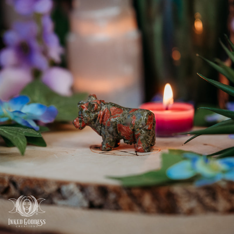 Load image into Gallery viewer, Unakite Cow for Vitality
