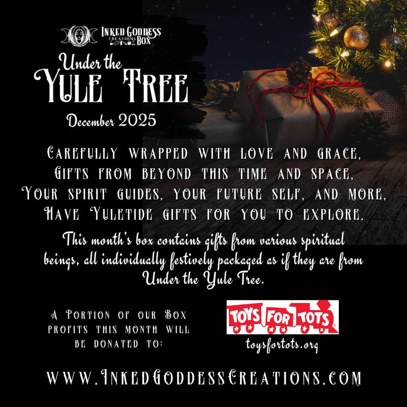 Load image into Gallery viewer, Under the Yule Tree- December 2025&#39;s Inked Goddess Creations Box theme
