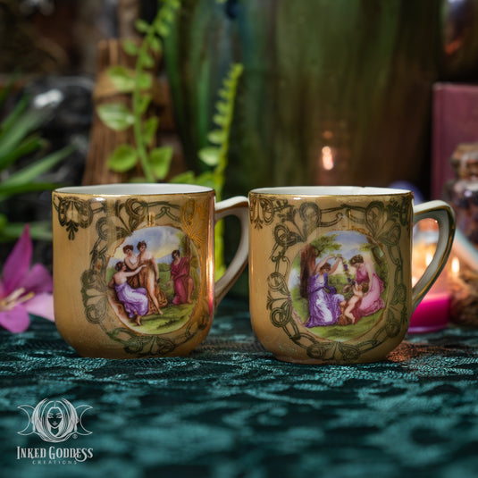 Vintage Aphrodite Mini Ceramic Offering Cup for Love Spellwork