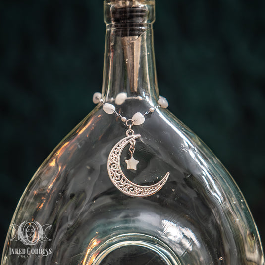 Vintage Moon Water Bottle- Round Bottom for Potion Making