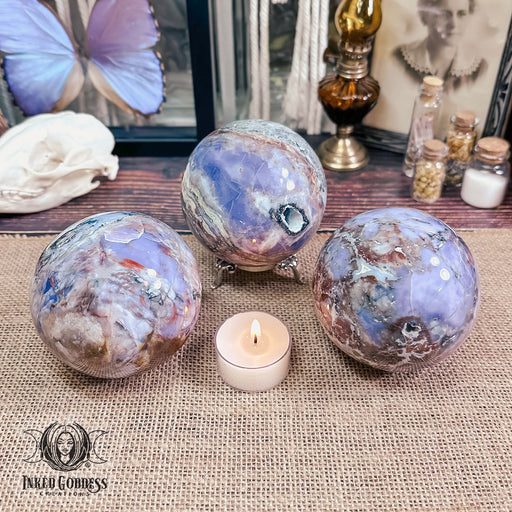 Violet Agate Sphere for Divine Feminine Energy