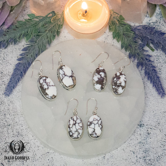 Wild Horse Jasper Sterling Silver Earrings for Channeling Rage