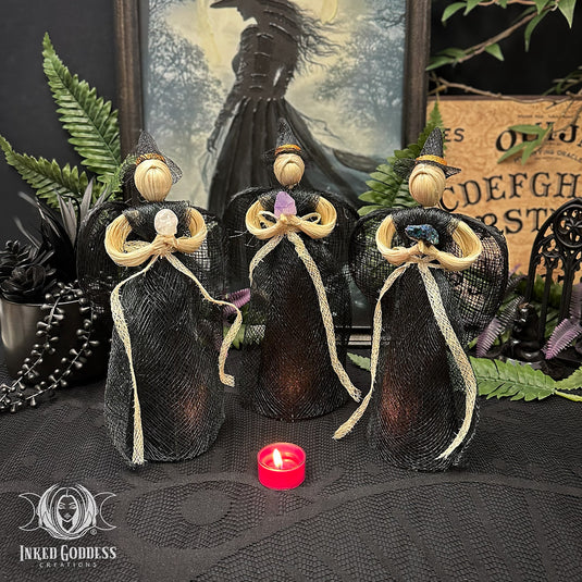 Witch Holding Gemstone for Boundary Work & Warding