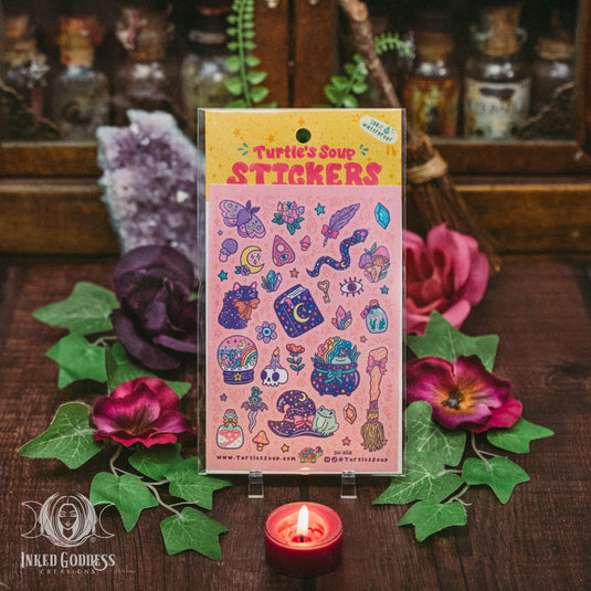 Witch Vinyl Sticker Sheet for Spooky Cute Vibes