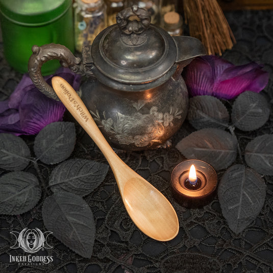 Witches Potion Wooden Spoon for Magickal Cooking