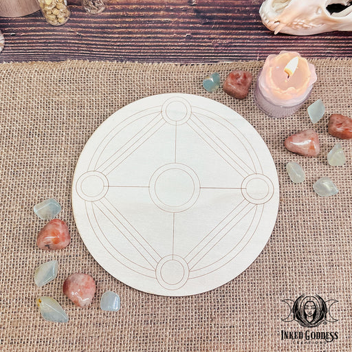 Wooden Crystal Grid Board for Easy Crystal Gridding