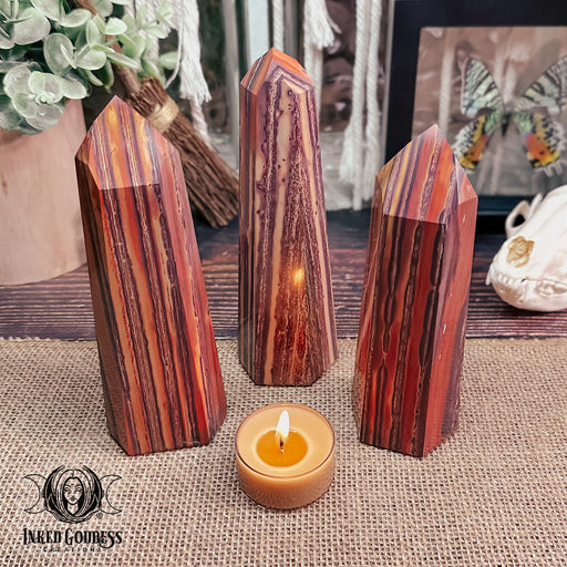 Wooden Jasper Tower for Releasing Limiting Beliefs