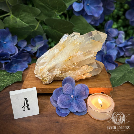 Yellow Hematoid Quartz Torch for Full Energetic Realignment