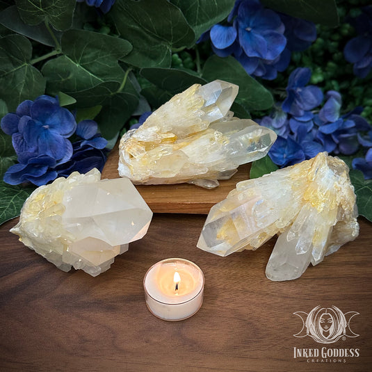 Yellow Hematoid Quartz Torch for Full Energetic Realignment
