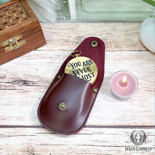 You Are Never Lost Compass with Red Holder - Misfit