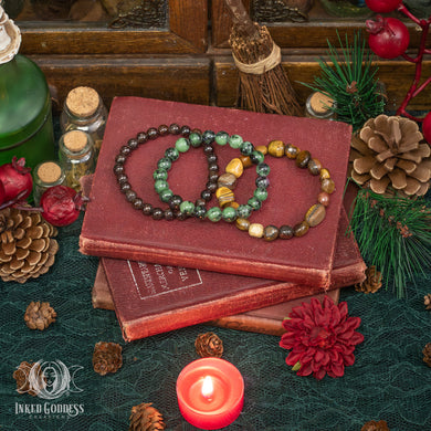 Yule Gemstone Bracelet Set for Love and Protection