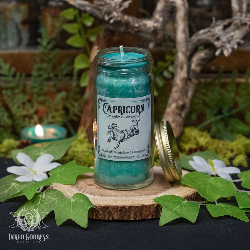 Load image into Gallery viewer, Zodiac Jar Candle for Empowered Astrological Magick
