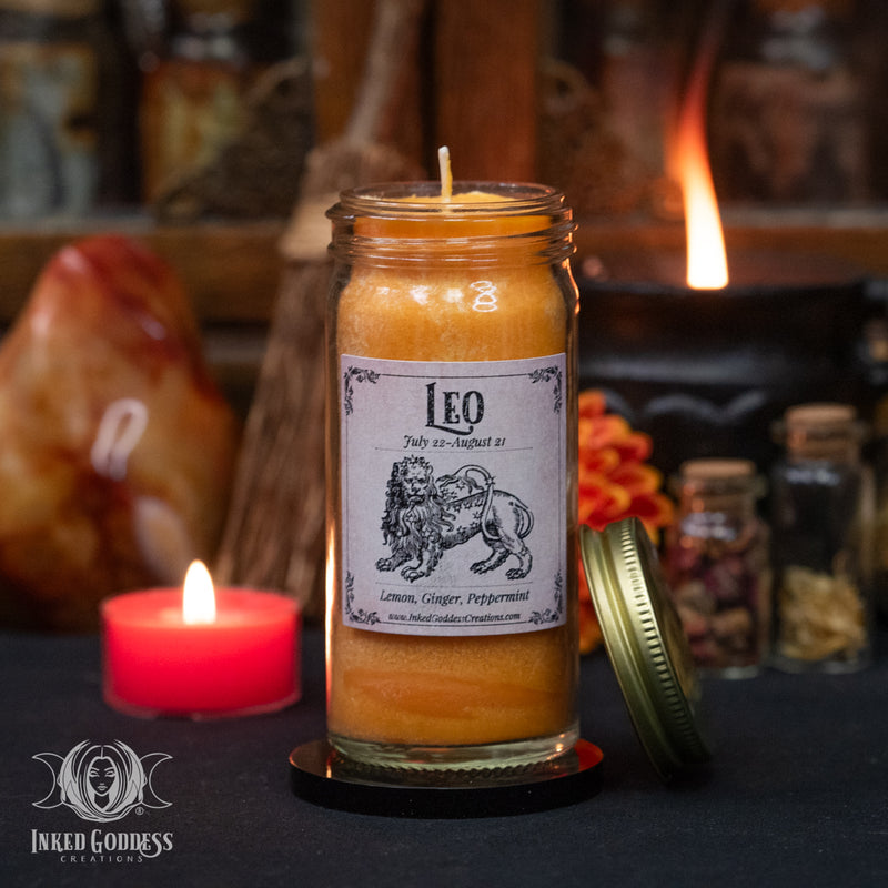 Load image into Gallery viewer, Zodiac Jar Candle for Empowered Astrological Magick
