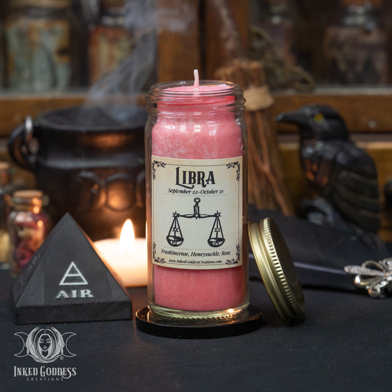 Load image into Gallery viewer, Zodiac Jar Candle for Empowered Astrological Magick
