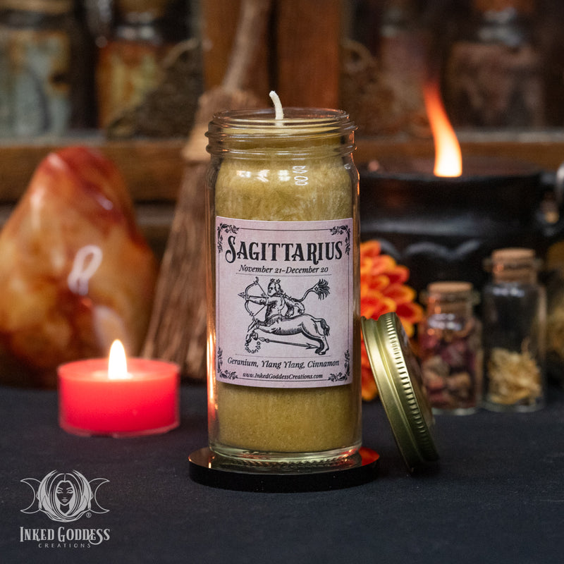 Load image into Gallery viewer, Zodiac Jar Candle for Empowered Astrological Magick

