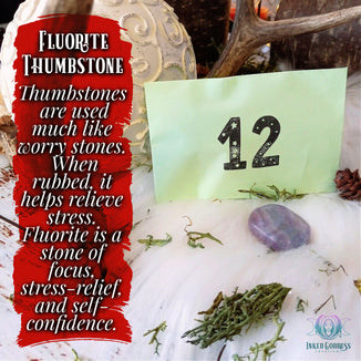December 12- Fluorite Thumbstone