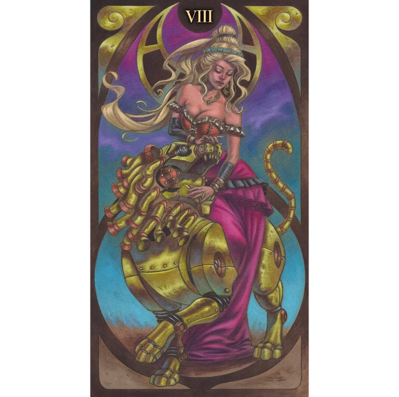 Load image into Gallery viewer, Steampunk Art Nouveau Tarot Deck for Riveting Cartomancy
