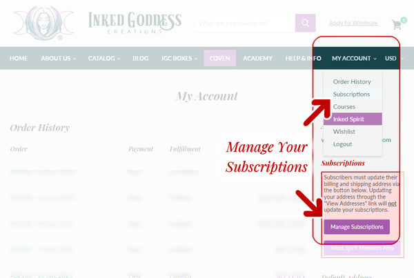 How do I log into my subscription account?