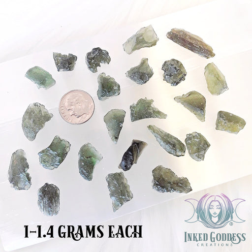 Moldavite Raw Pieces for Transformation- Inked Goddess Creations