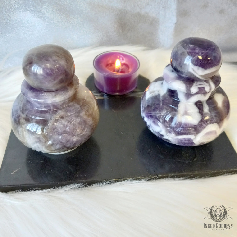 Gemstone Potion Bottle for Your Witchy Creations- Inked Goddess Creations